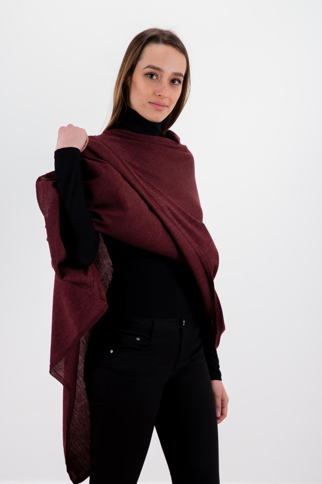 poncho-lana-seta-dark-rust